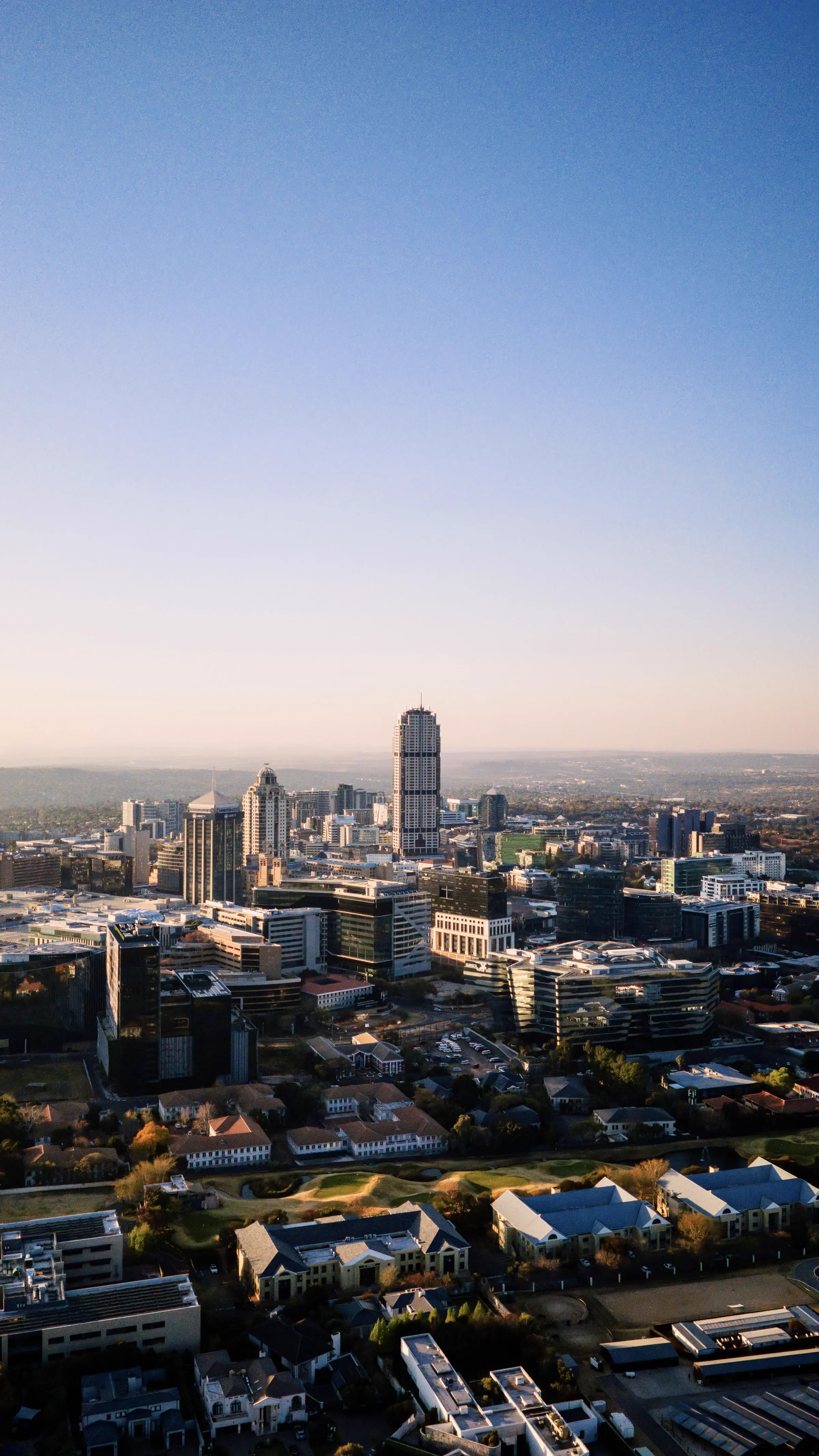 Sandton skyline at golden hour